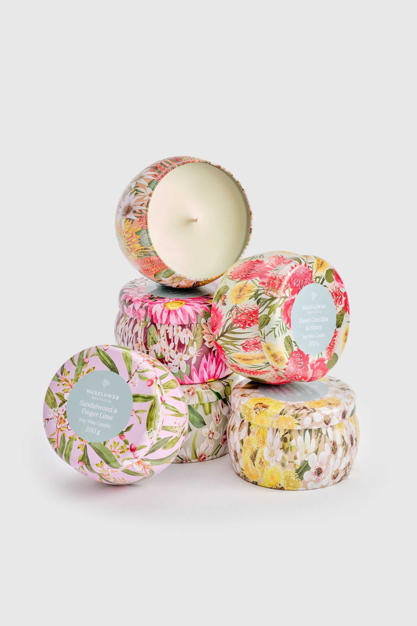 Boronia & Paper Daisy - Waxflower Candle Tin 200g