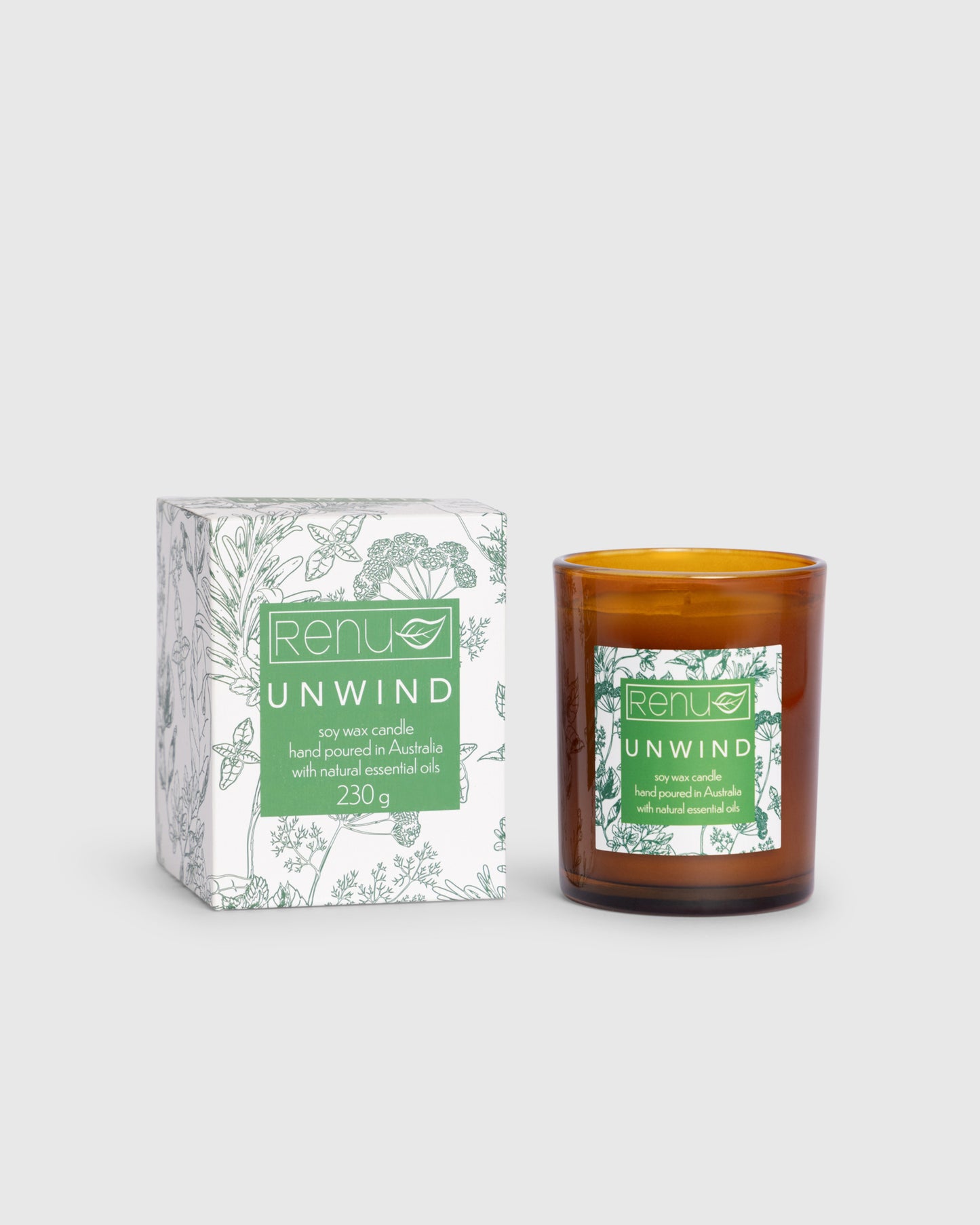 Renu Unwind Soy Blend Candle 230g