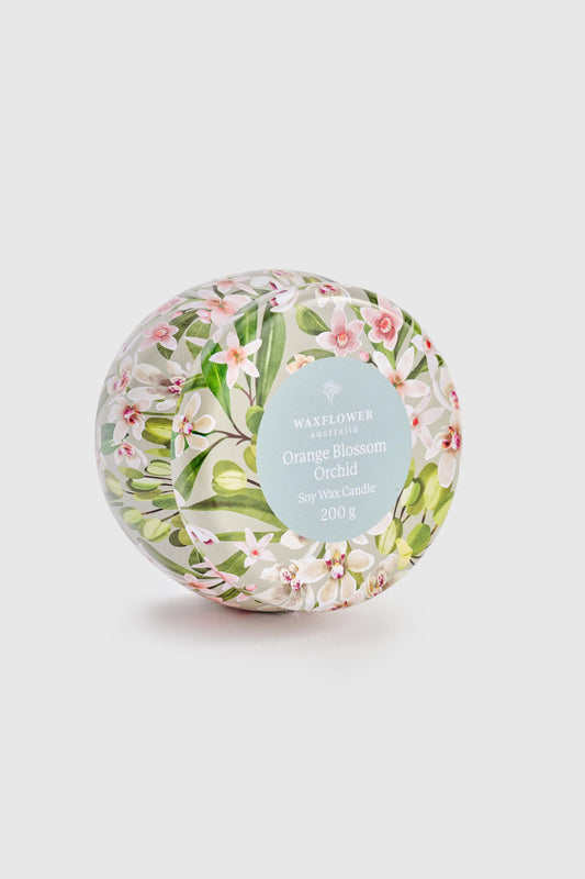 Orange Blossom Orchid - Waxflower Candle Tin 200g