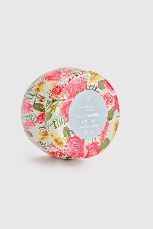 Sweet Grevillea & Honey - Waxflower Candle Tin 200g
