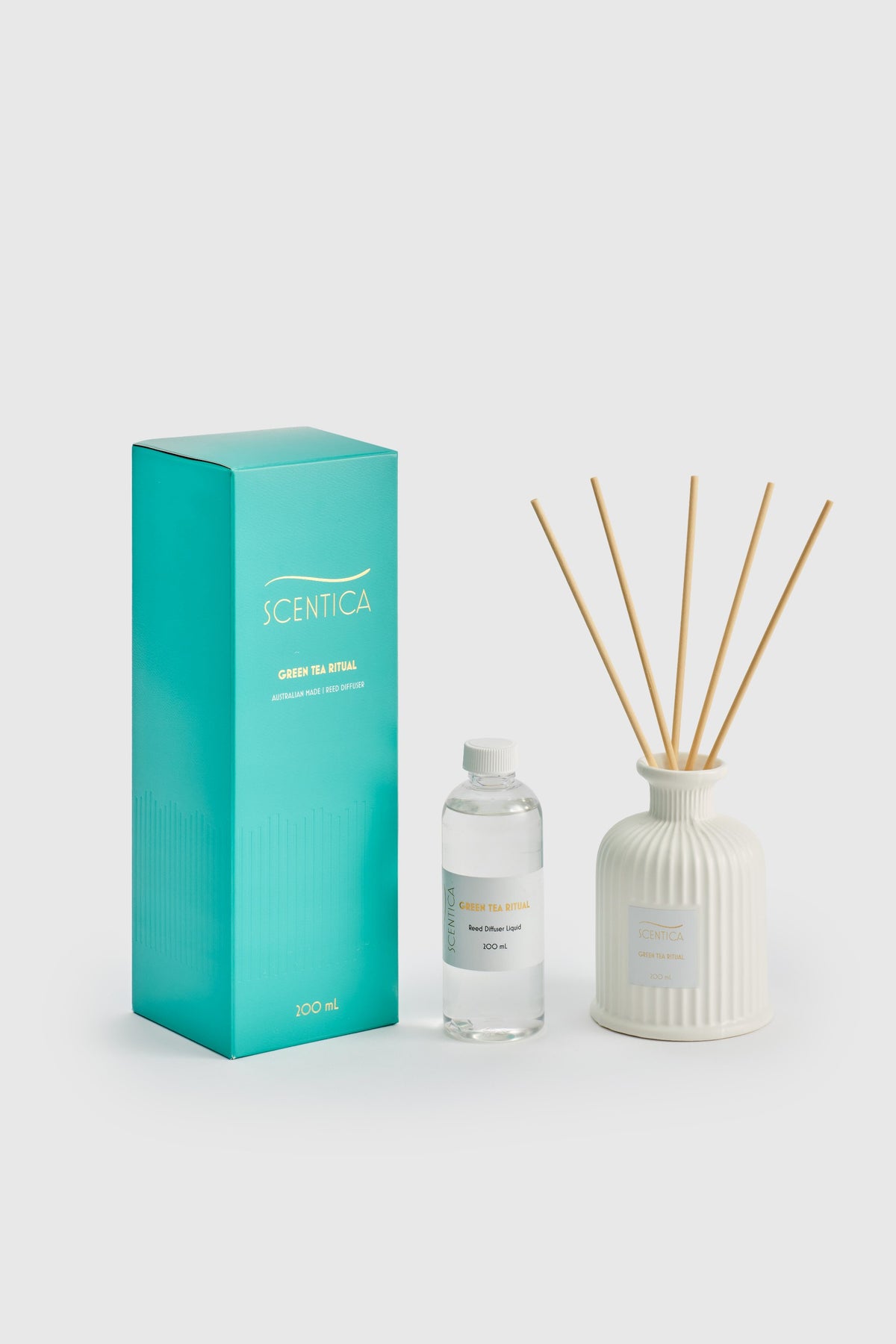 Green Tea Ritual Reed Diffuser 200mL – Fine Lines