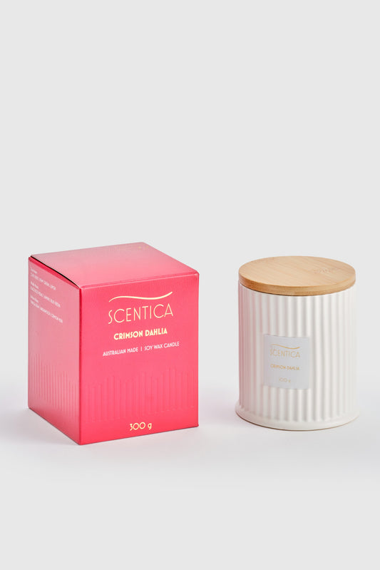 Crimson Dahlia Soy Wax Candle 300g