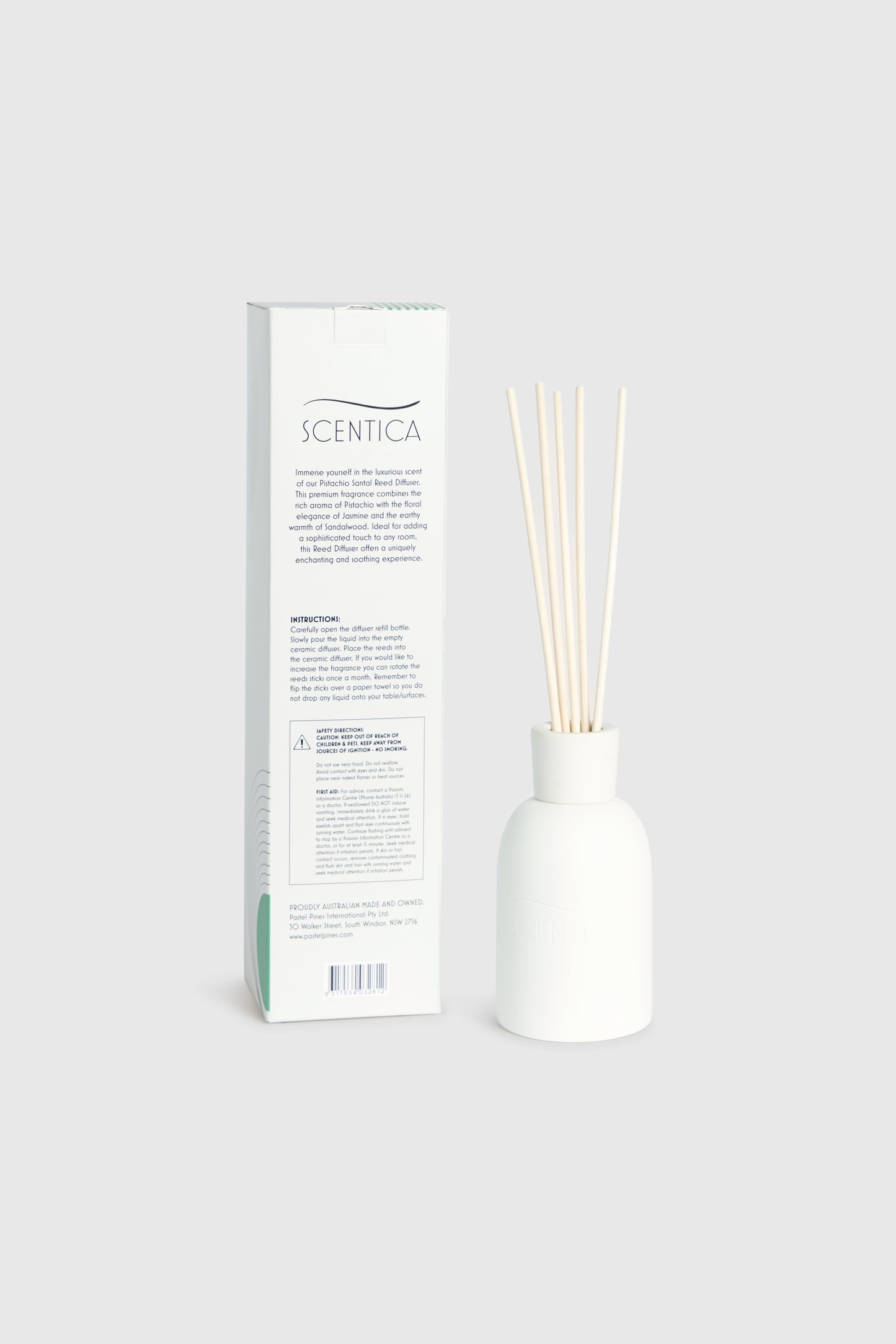 Pistachio Santal Ceramic Reed Diffuser 200ml