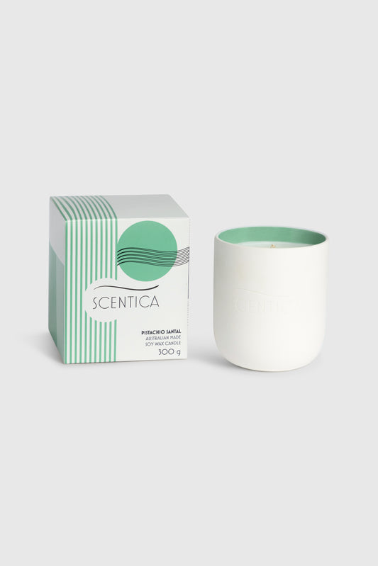 Scentica Pistachio Santal Ceramic Candle 300g