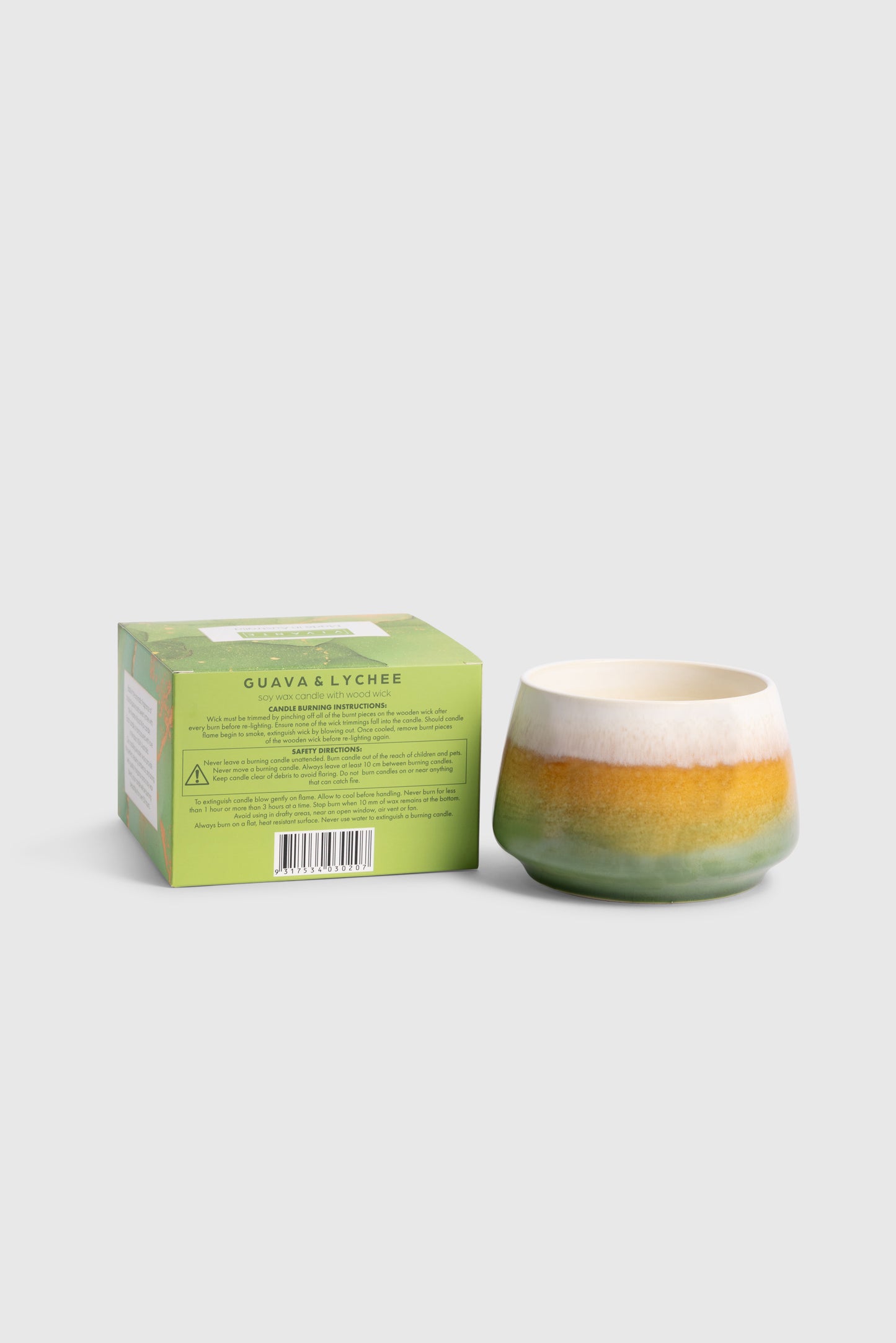 Guava & Lychee Ceramic Candle 300g