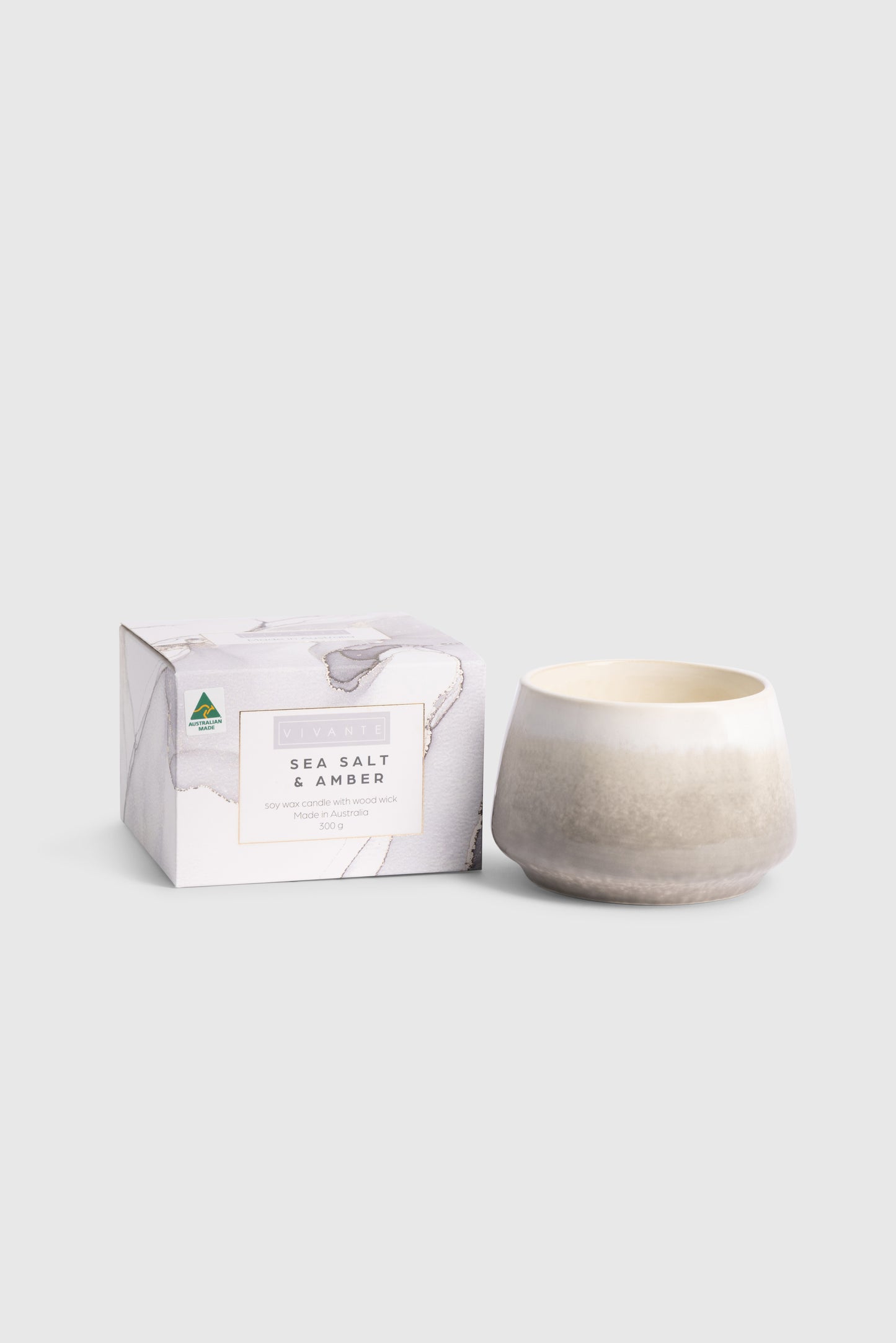 Sea Salt & Amber Ceramic Candle 300g