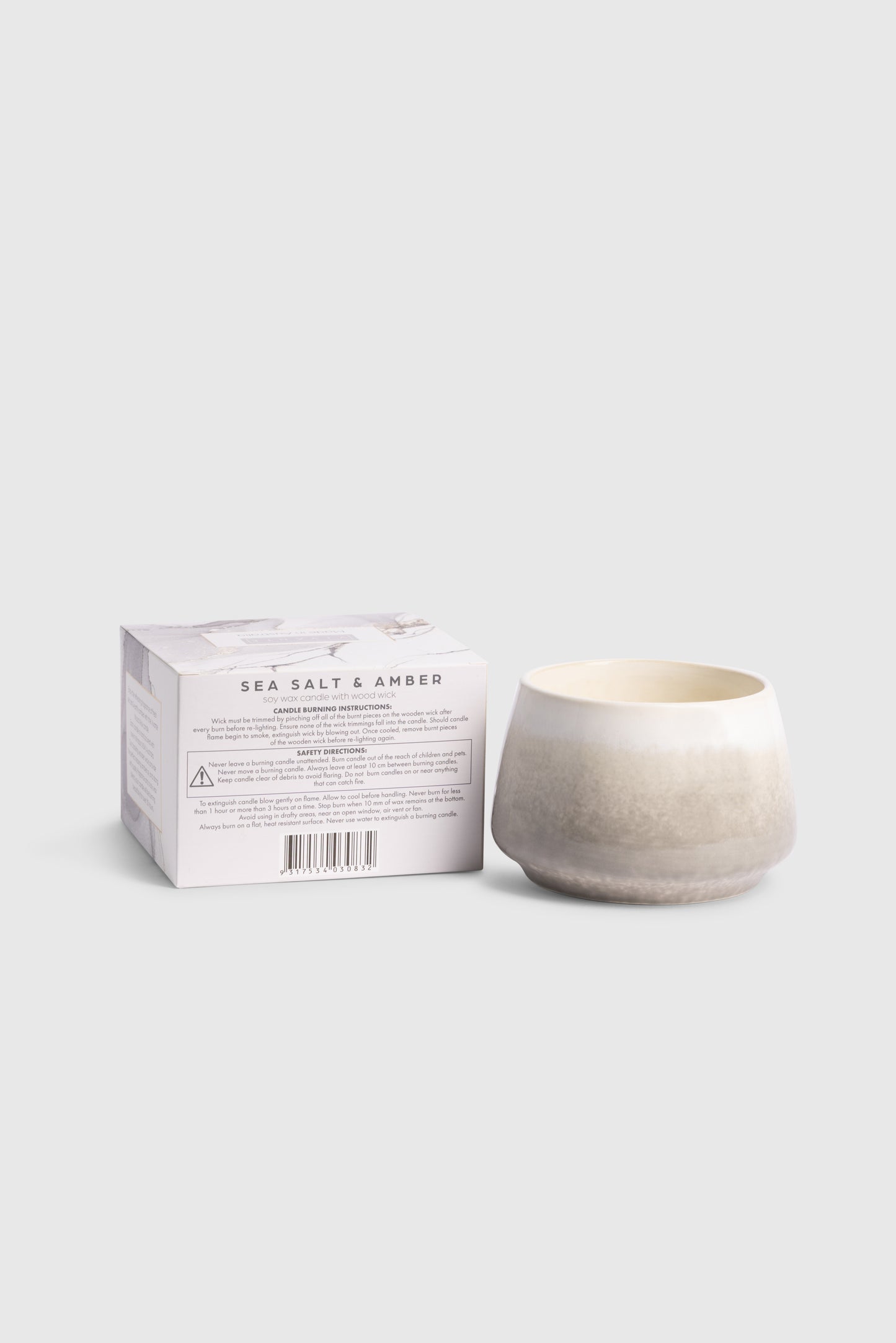 Sea Salt & Amber Ceramic Candle 300g