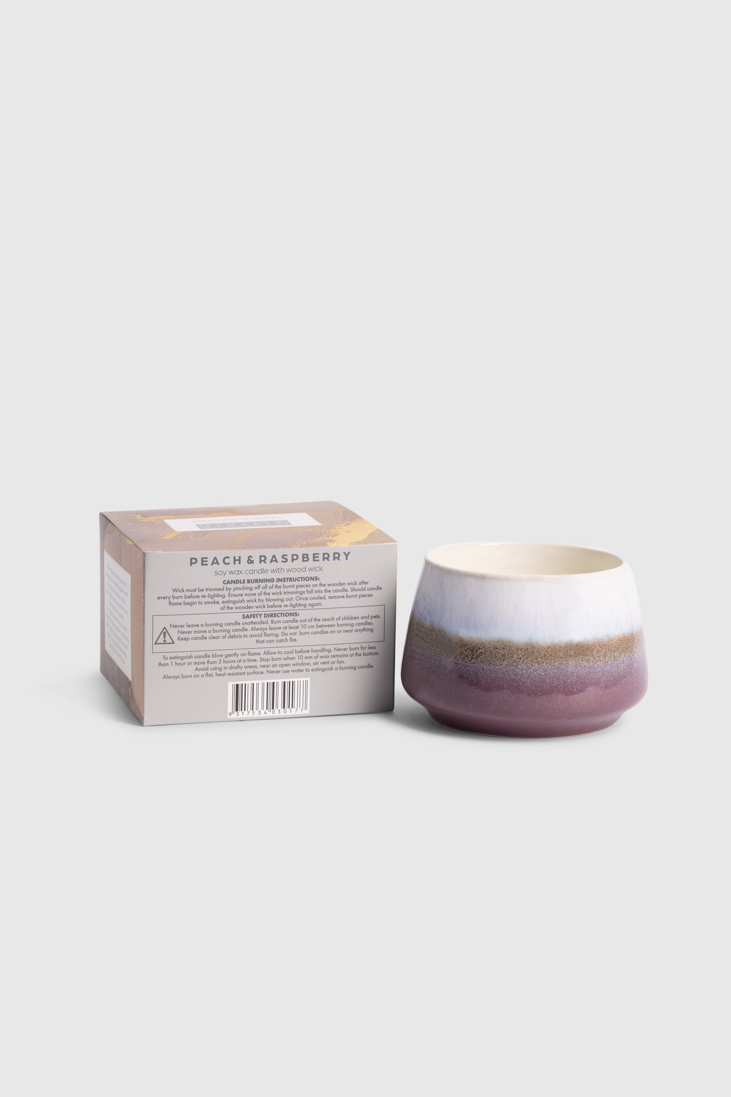 Peach & Raspberry Ceramic Candle 300g