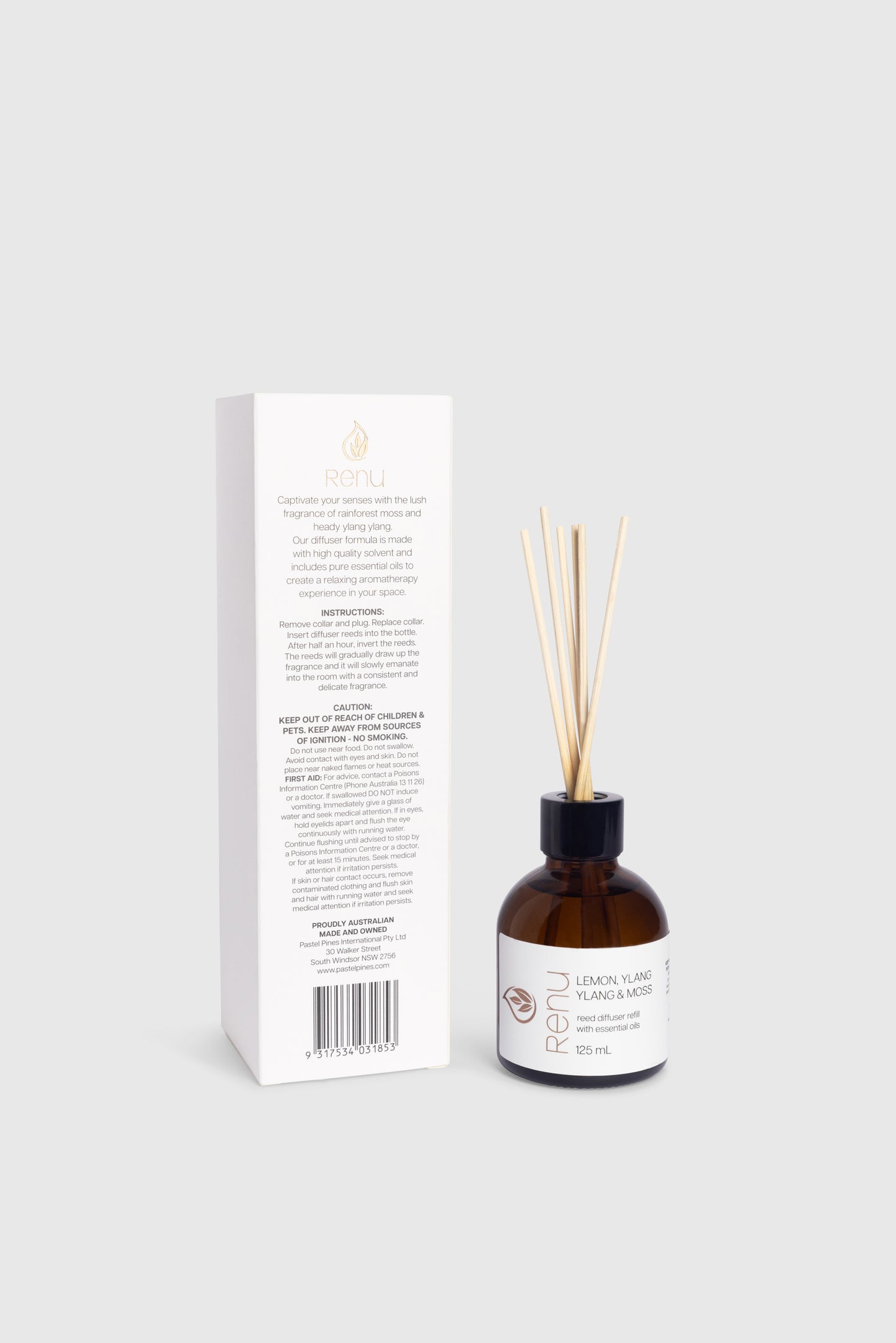 Lemon, Ylang Ylang & Moss Renu White Reed Diffuser 145mL