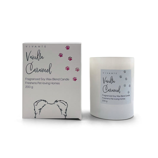 Vanilla Caramel Vivante Pet Friendly Candle 200g