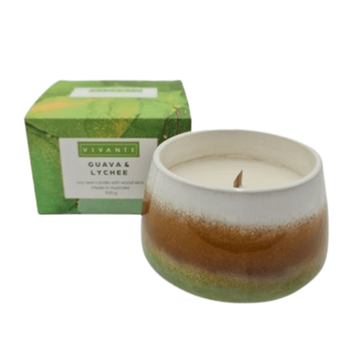 Guava & Lychee Ceramic Candle 300g